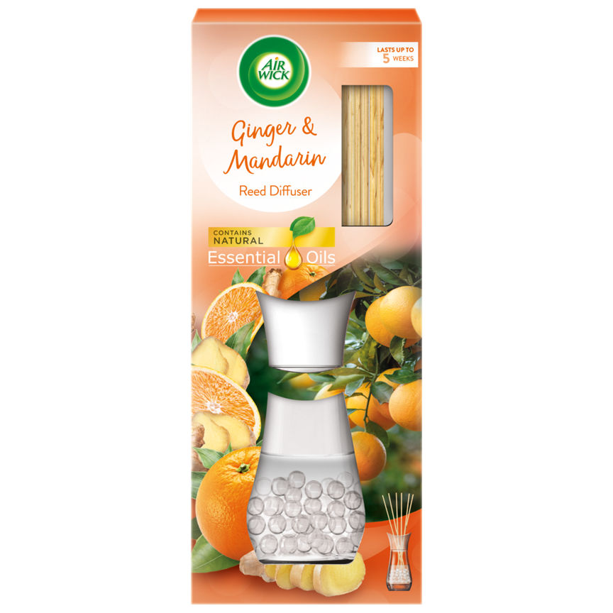 Air Wick Essential Oils Reed Diffuser Ginger and Mandarin - McGrocer