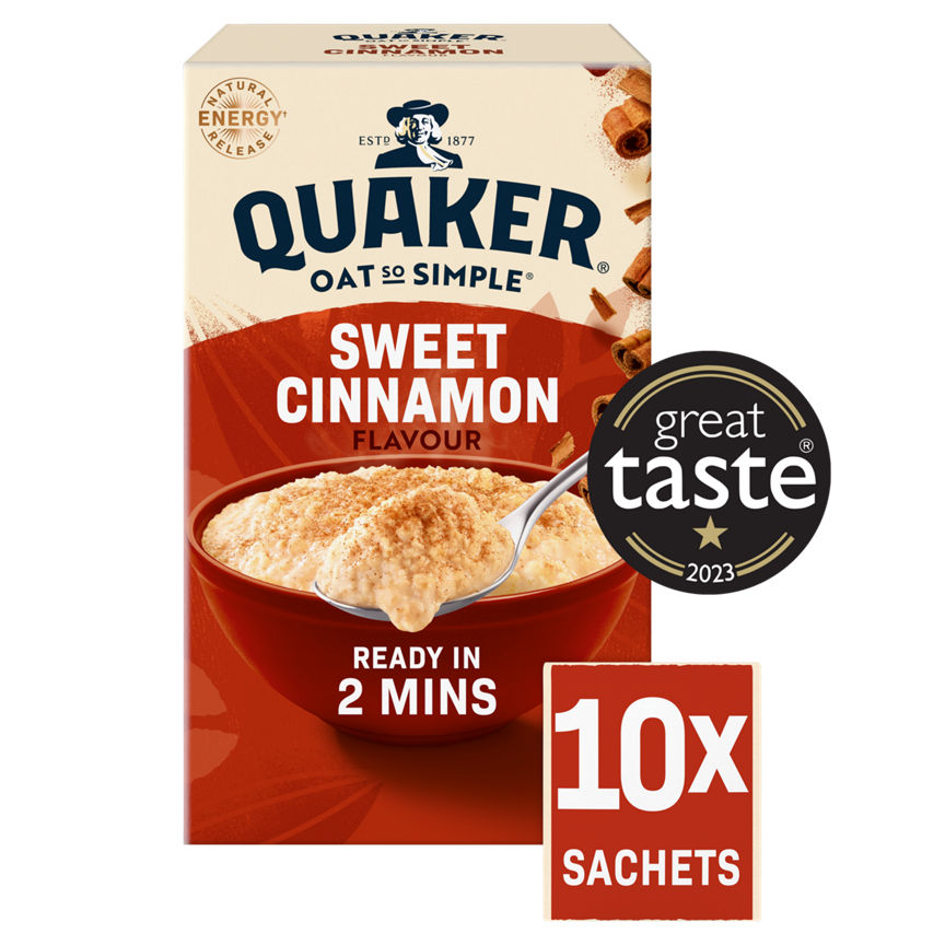 Quaker Oat So Simple Sweet Cinnamon Porridge 10 Pack - McGrocer