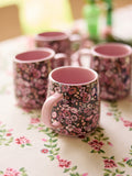 Cath Kidston 4er-Set rosa Archiv-Tassen „Ditsy Billie“