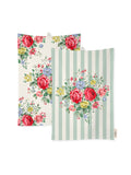 Cath Kidston Grünes „Feels Like Home“-Handtuchset, 4er-Pack, Teefarbe, 100 % Baumwolle