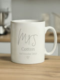 Personalisierte Mrs.-Tasse von PMC