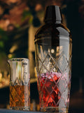 Jeray Yarai Cocktailshaker und Jigger aus klarem, schwarz/weißem Glas