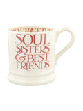 Emma Bridgewater Cream Pink Toast Soul Sisters 1/2 Pint Becher