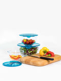 Pyrex Set of 3 Clear Bowls With Lids