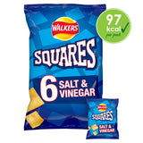 Walkers Squares Salt & Vinegar Multipack CrispsSnacks 6x22g GOODS Sainsburys