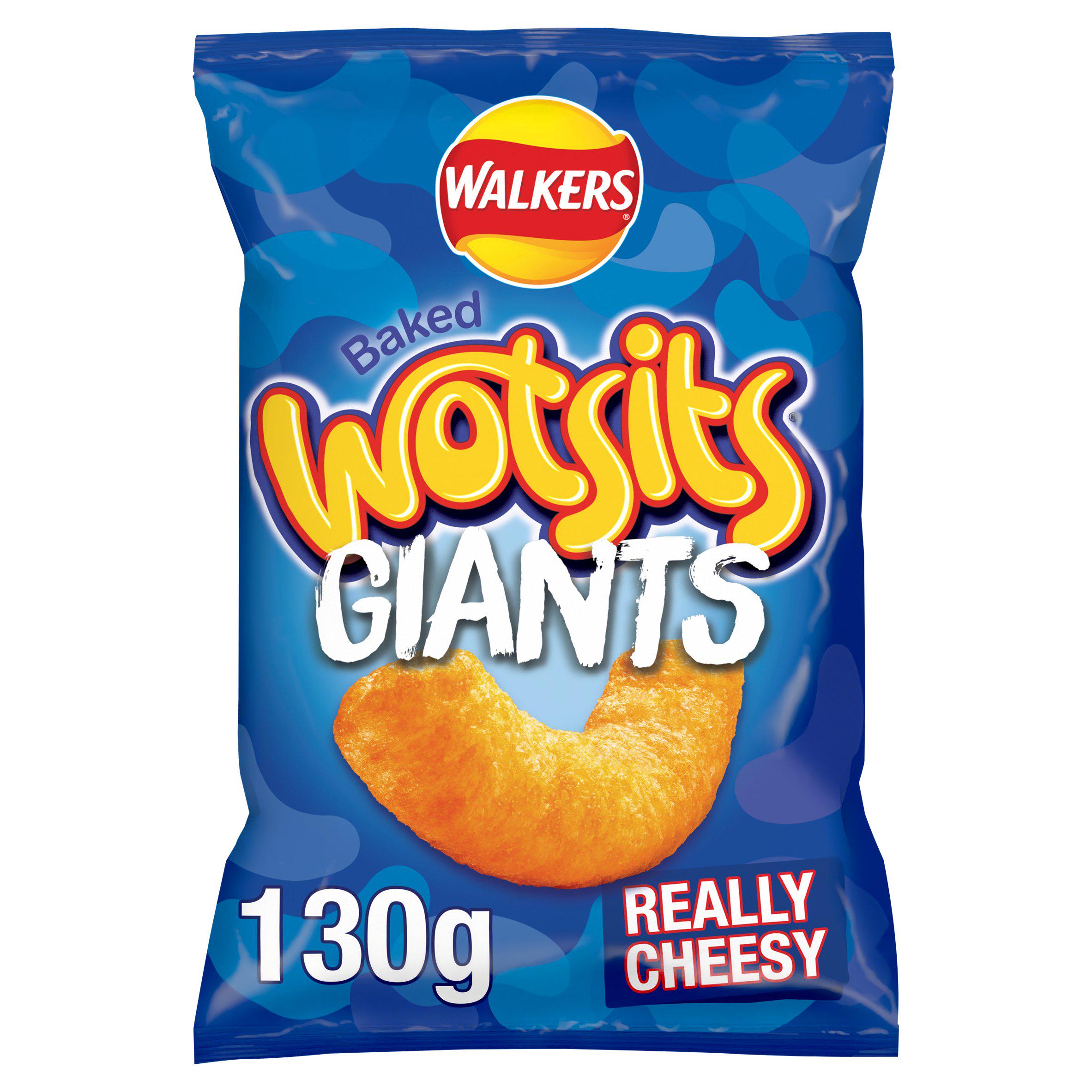 Walkers Wotsits Giants Really Cheesy Sharing Crisps Snacks 130g Sharing crisps Sainsburys