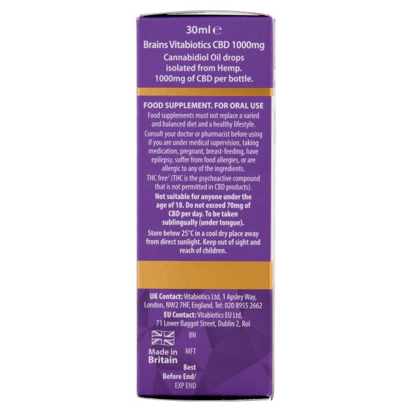 Vitabiotics Brains Cbd 1000Mg 30 Ml GOODS Superdrug