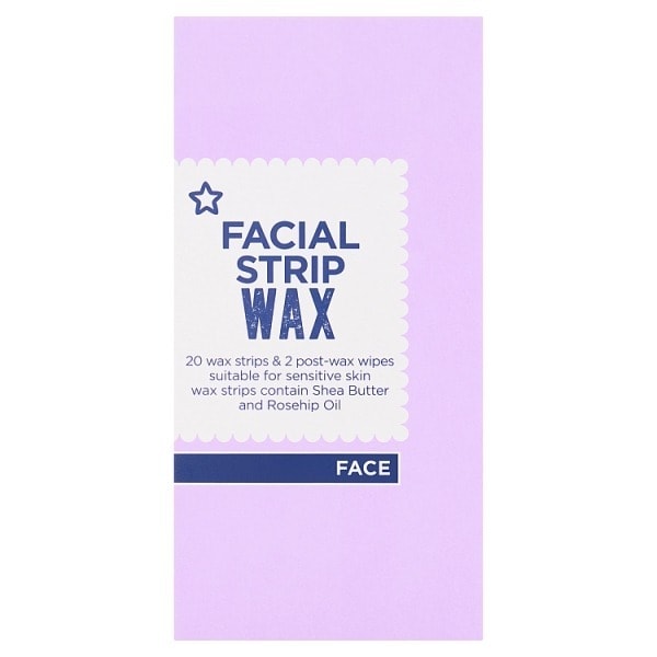 Superdrug Sensitive Facial Wax Strips x20 GOODS Superdrug
