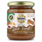 Biona Organic Hi Oleic Dark Roast Smooth Peanut Butter 250g - McGrocer