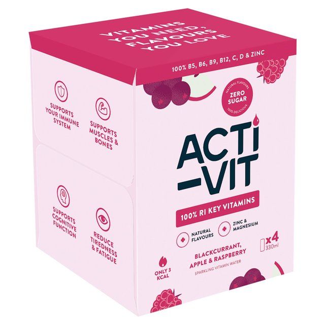 ACTI-VIT Multipack Blackcurrant Apple 4 x 330ml - McGrocer
