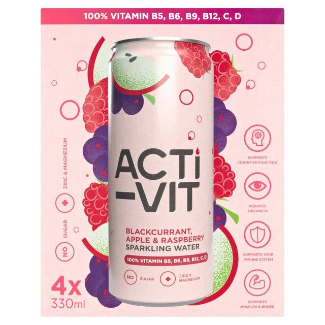 ACTI-VIT Multipack Blackcurrant Apple 4 x 330ml - McGrocer