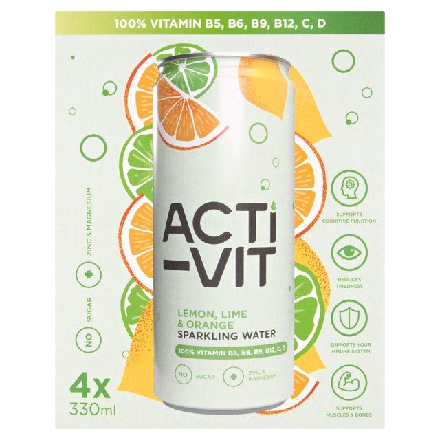 ACTI-VIT Multipack Lemon Lime & Orange 4 x 330ml - McGrocer