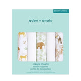 Aden+Anais essentials 5 pack cotton muslin squares tanzania 5 per pack - McGrocer
