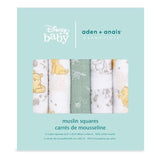 Aden+Anais essentials 5 pack cotton muslin squares Winnie+friends 5 per pack - McGrocer