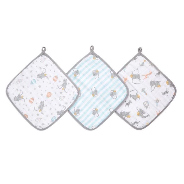 Aden + Anais Washcloths Dumbo 3 per pack - McGrocer