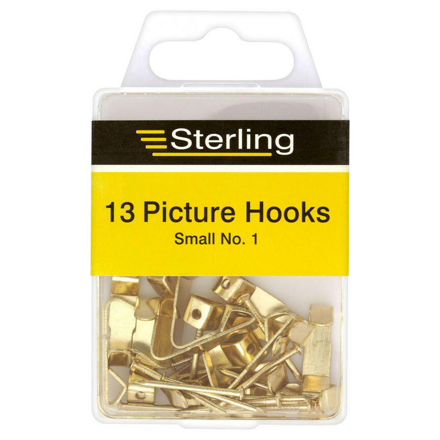 Sterling 13 Picture Hooks - Small No. 1 DIY ASDA