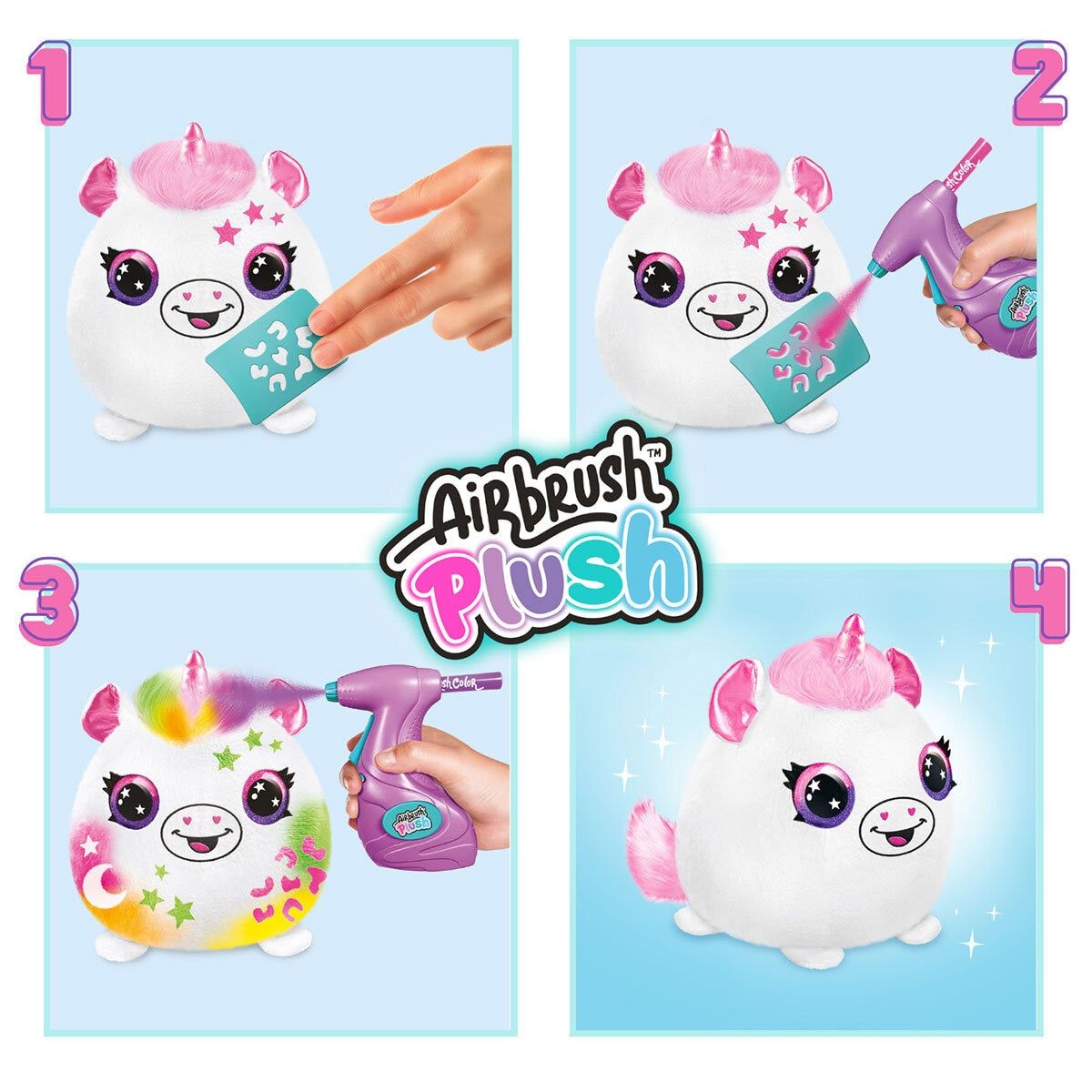 Airbrush Plush Family Pack With Stencils/Chalks (6+ Years) - McGrocer