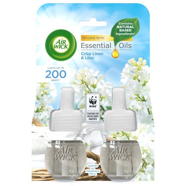 Airwick Crisp Linen & Lilac Plug In Twin Refill 2 x 19ml - McGrocer