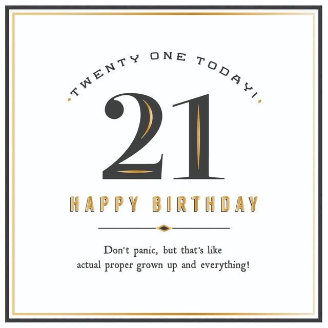 Alice Scott 21 Grown Up Birthday Card - McGrocer