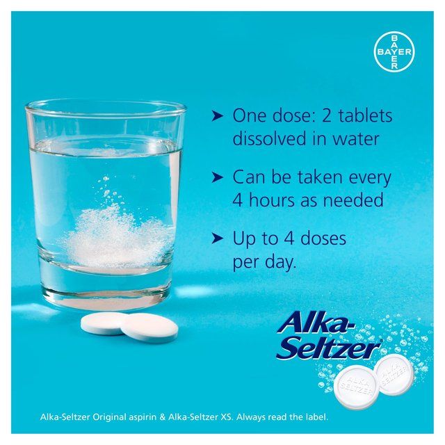 Alka Seltzer XS Extra Strong Pain Relief Effervescent Tablets 20 per pack - McGrocer
