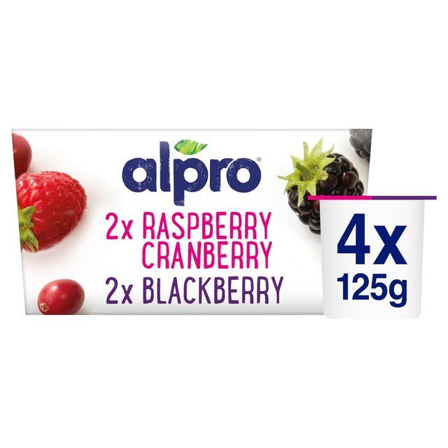 Alpro Raspberry-Cranberry & Blackberry Yoghurt Alternative 4 x 125g - McGrocer