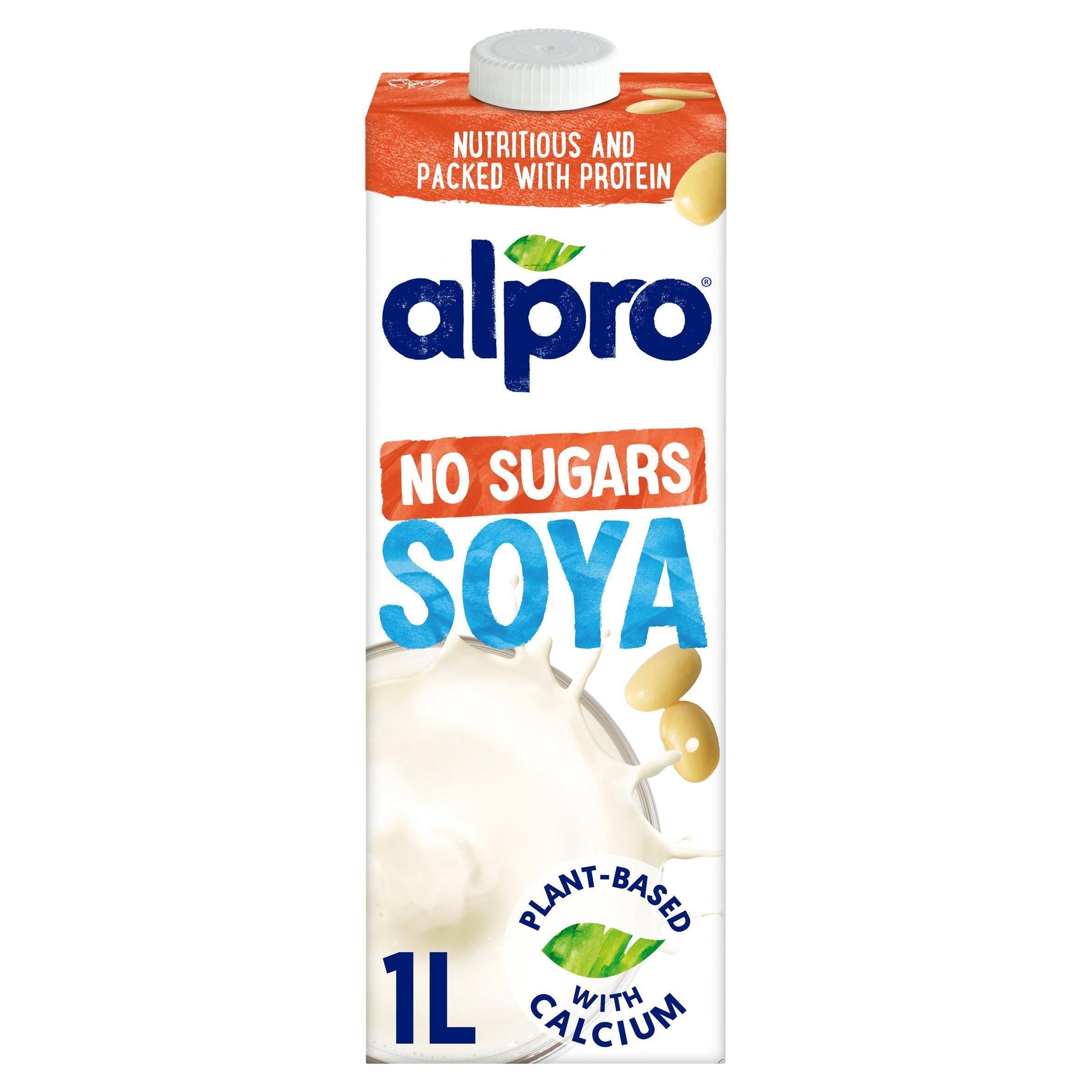 Alpro Soya Milk No Sugars Long Life Dairy Alternative 1L - McGrocer