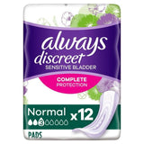 Always Discreet Incontinence Pads Normal For Sensitive Bladder x12 - McGrocer