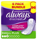 Always Discreet Incontinence Pads Small Plus - 96 pads (6 pack bundle) - McGrocer