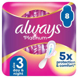 Always Platinum Sanitary Pads Night (Size 3) Wings 8 per pack - McGrocer