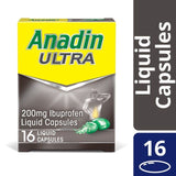 Anadin Ultra Ibuprofen Fast Acting Pain Relief Liquid Capsules 16 per pack - McGrocer