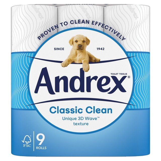 Andrex Classic Clean Toilet Roll 9 per pack - McGrocer
