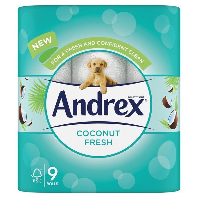 Andrex Coconut Fresh Toilet Roll 9 per pack - McGrocer
