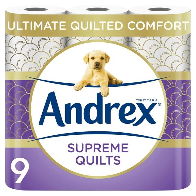 Andrex Supreme Quilts Toilet Roll 9 per pack - McGrocer