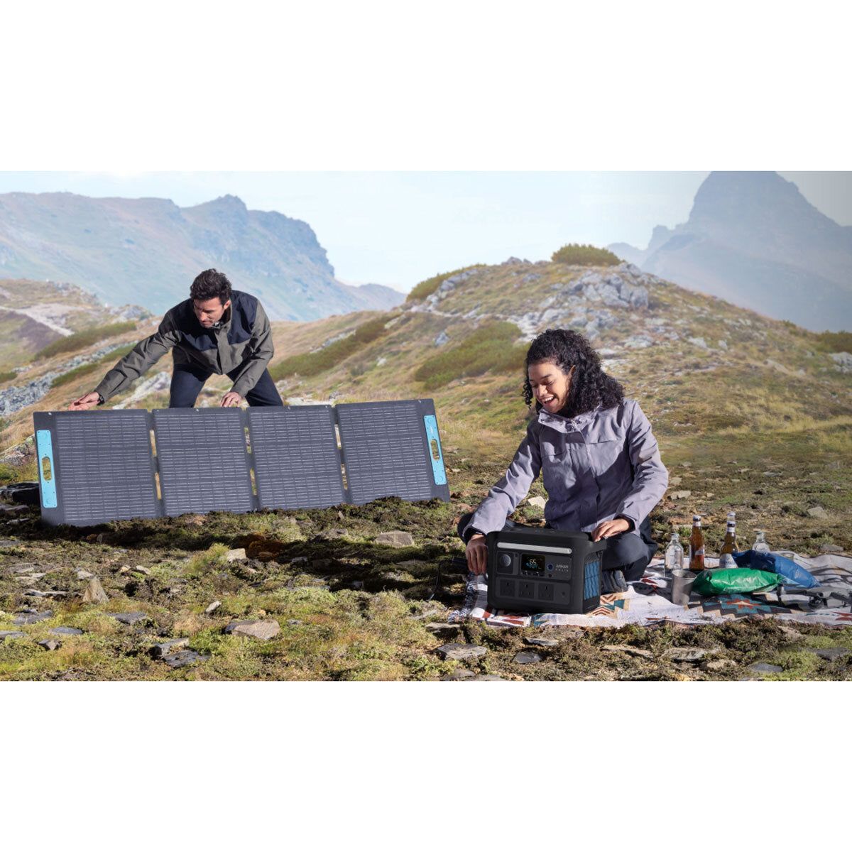 Anker C800X Plus Portable Power Station 768Wh & 200W Anker Solix Foldable Solar Panel - McGrocer