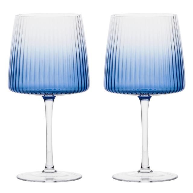 Anton Studio Designs Empire Blue Gin Glasses 2 per pack - McGrocer