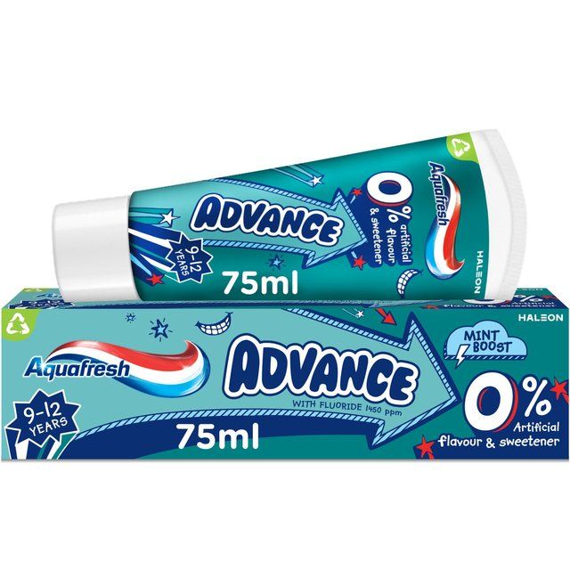 Aquafresh Advance Kids Toothpaste 9-12 Years Mixed Teeth 75ml - McGrocer