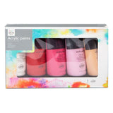 Art Hub 5 Pack Acrylic Paints - Pink/Red Set - McGrocer