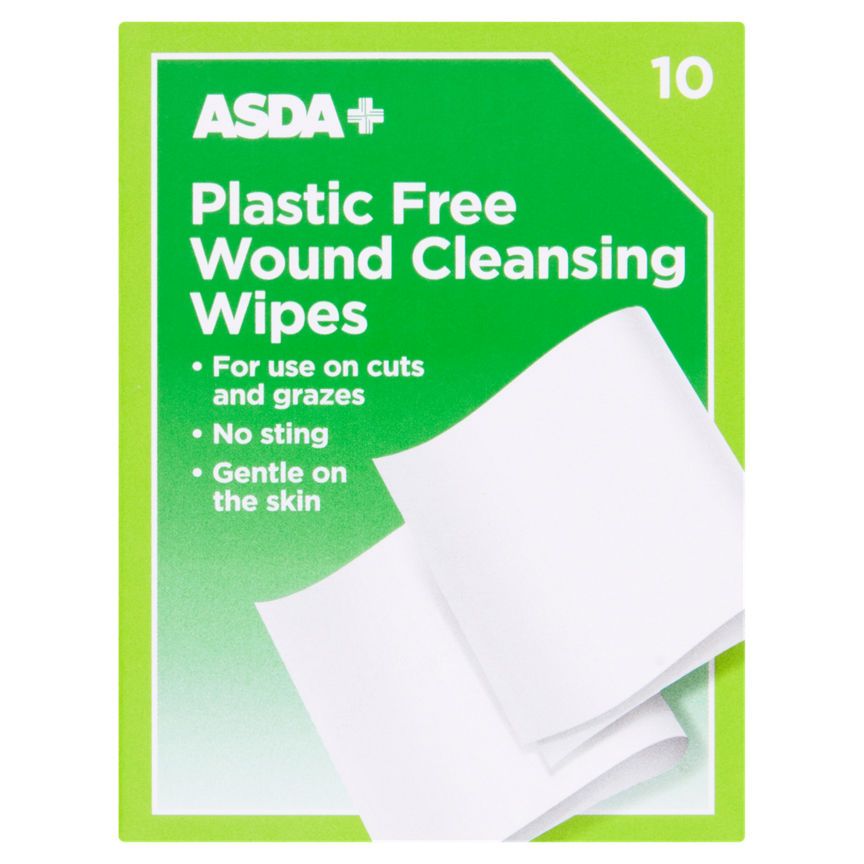 ASDA 10 Plastic Free Wound Cleansing Wipes - McGrocer