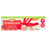 ASDA 20 Resealable Dual Track Seal Food & Freezer Bags Medium - McGrocer