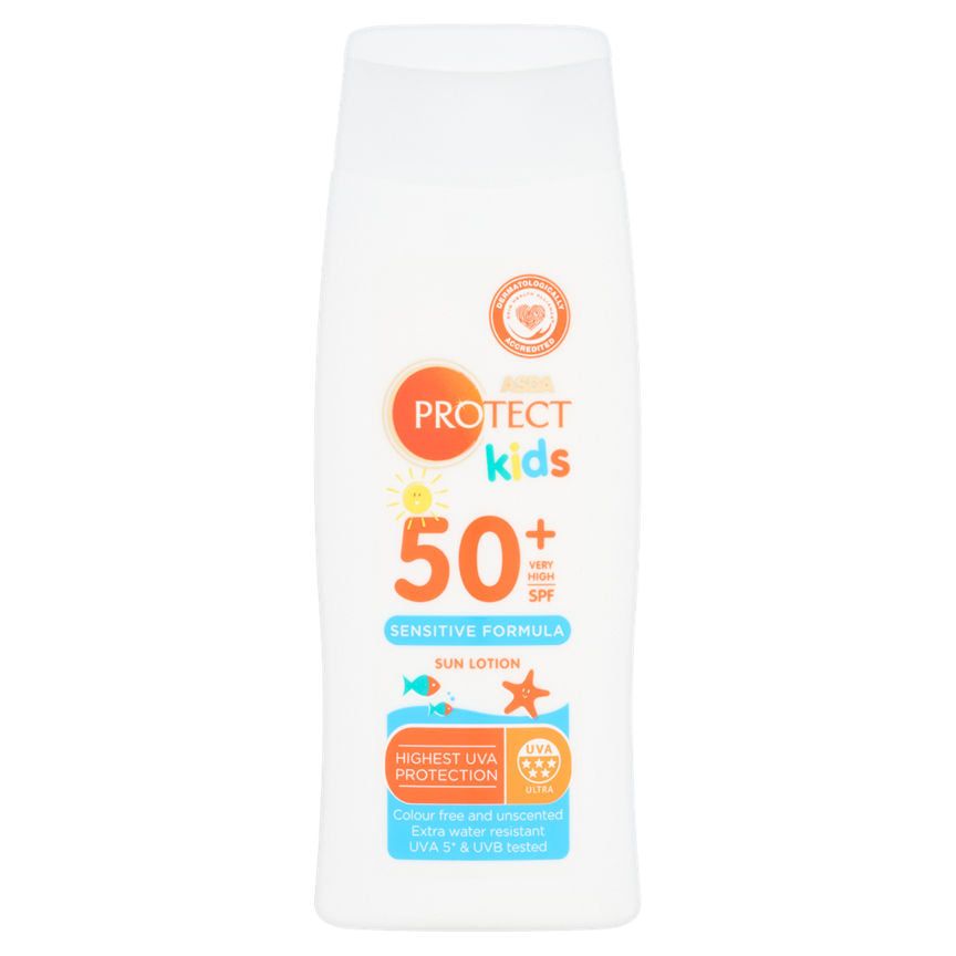 ASDA Protect Kids Sensitive Formula Sun Lotion High SPF 50 - McGrocer