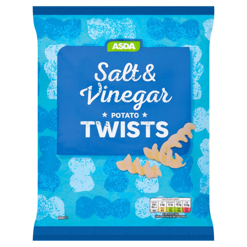 ASDA Salt & Vinegar Flavour Potato Twists 120g - McGrocer