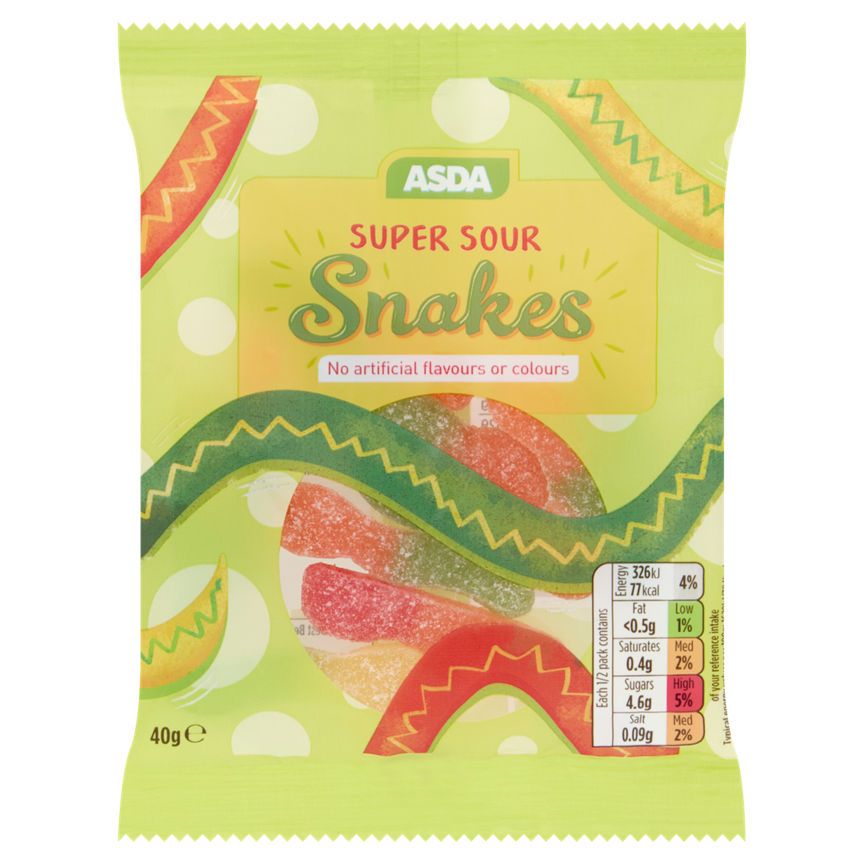 ASDA Super Sour Snakes - McGrocer