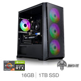 AWD-IT Mesh 5, AMD Ryzen 5, 16GB RAM, 1TB SSD, NVIDIA GeForce RTX 3060, Gaming Desktop PC - McGrocer