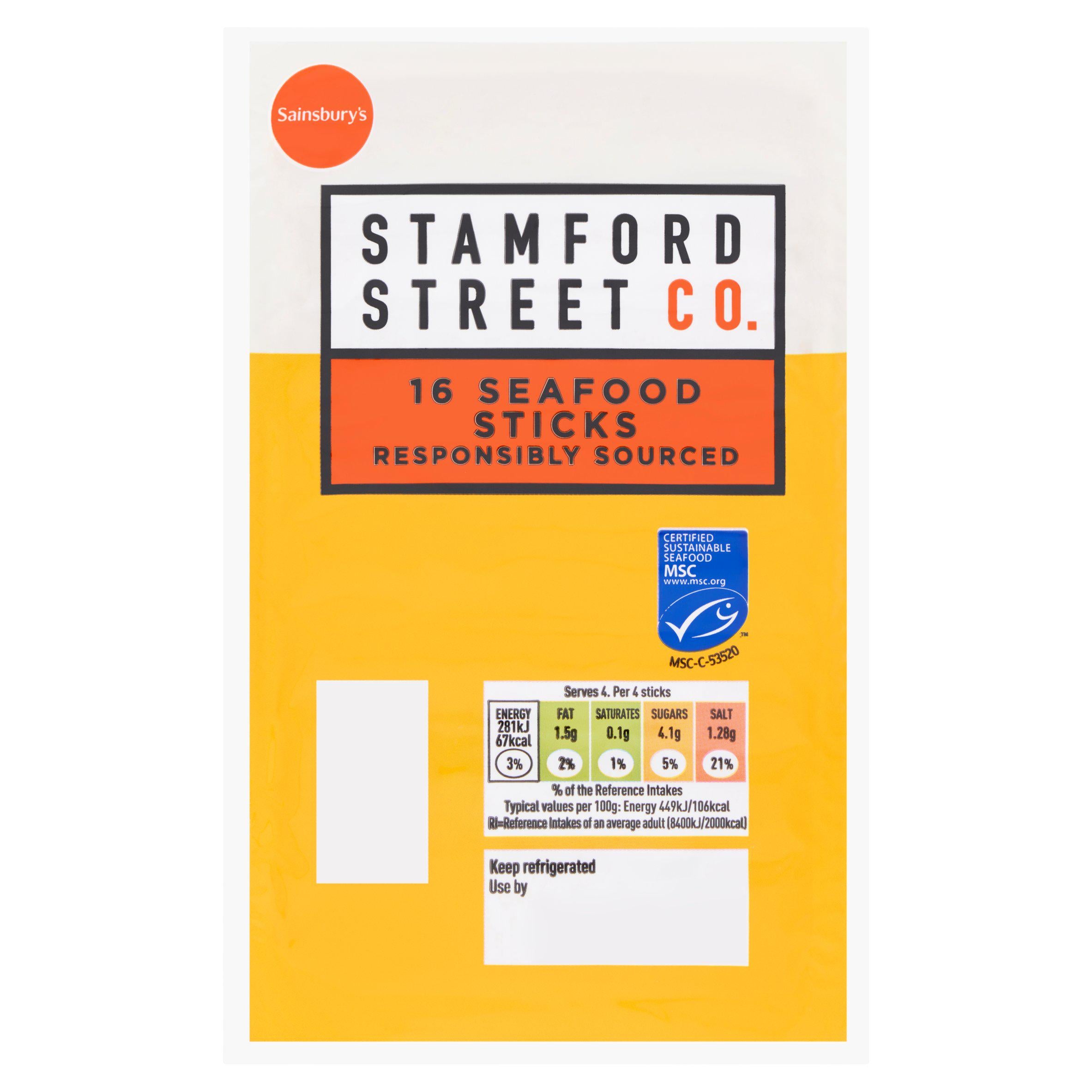 Stamford Street Co. MSC Seafood Sticks x16 250g GOODS Sainsburys