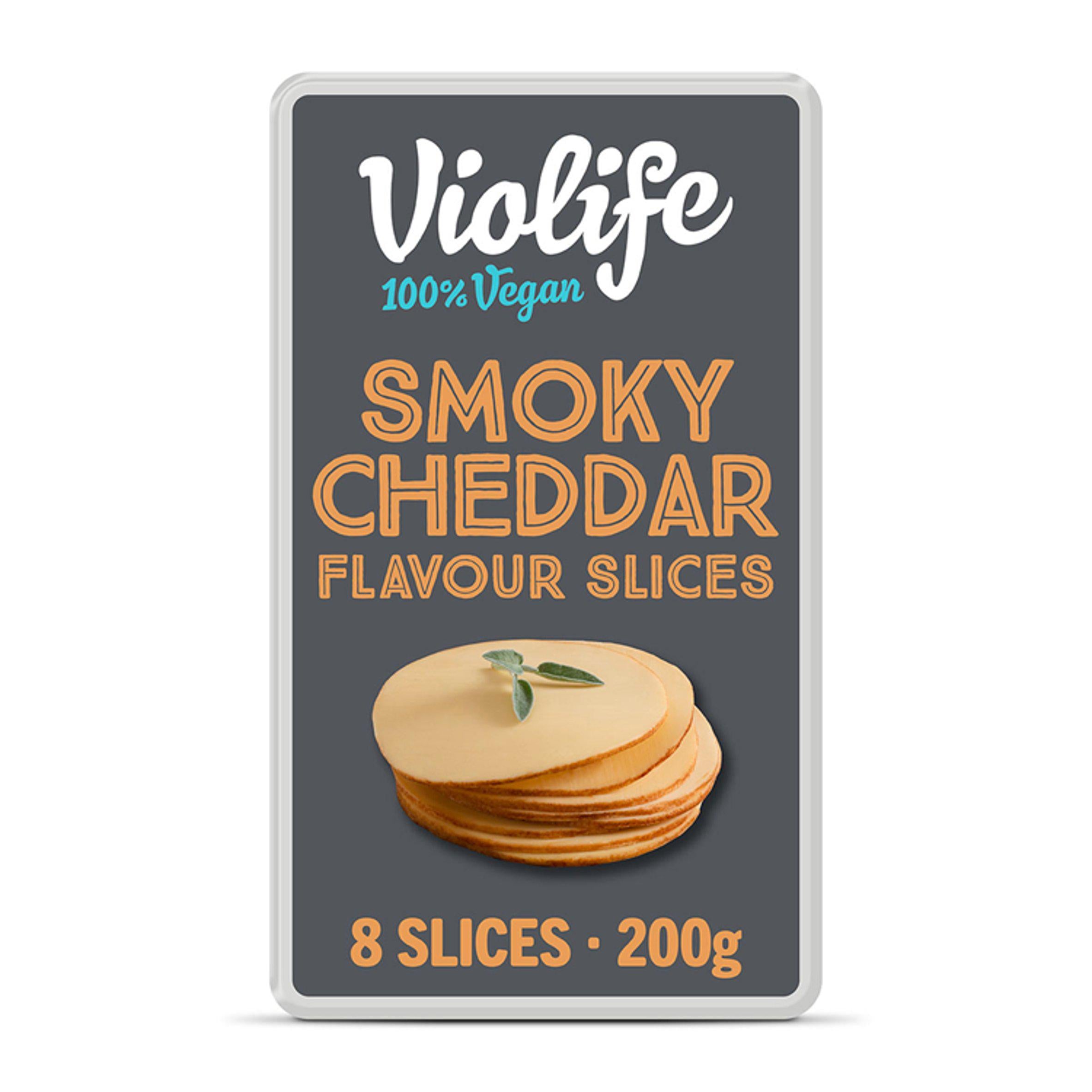 Violife Smoky Cheddar Flavour Slices Vegan Alternative to Cheese 200g GOODS Sainsburys