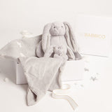 Babbico Grey Bunny, Blanket & Comforter Baby Gift Set - McGrocer