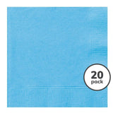 Baby Blue 2 Ply Paper Party Napkins 20 per pack - McGrocer