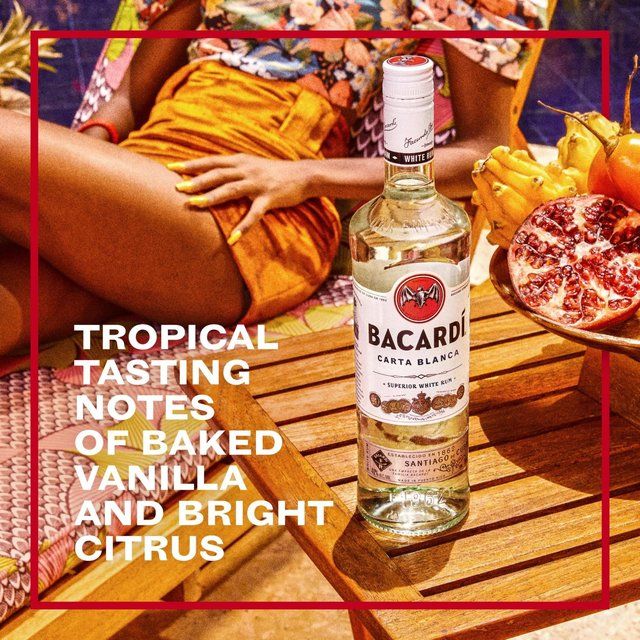 Bacardi Carta Blanca Superior White Rum 1L - McGrocer