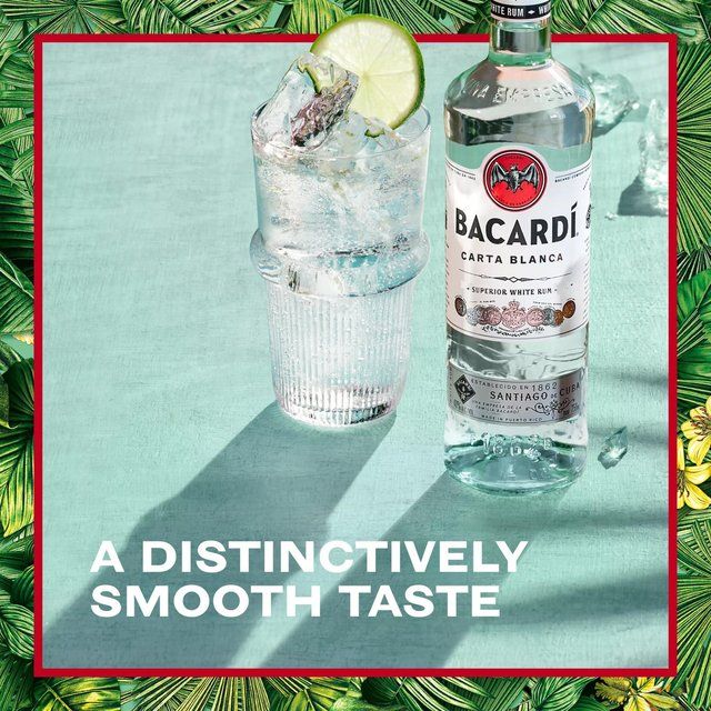 Bacardi Carta Blanca Superior White Rum 1L - McGrocer