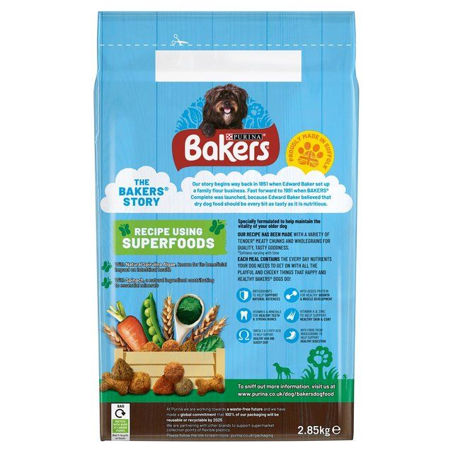 Bakers Senior Chicken with Vegetables Dry Dog Food 2.85kg - McGrocer